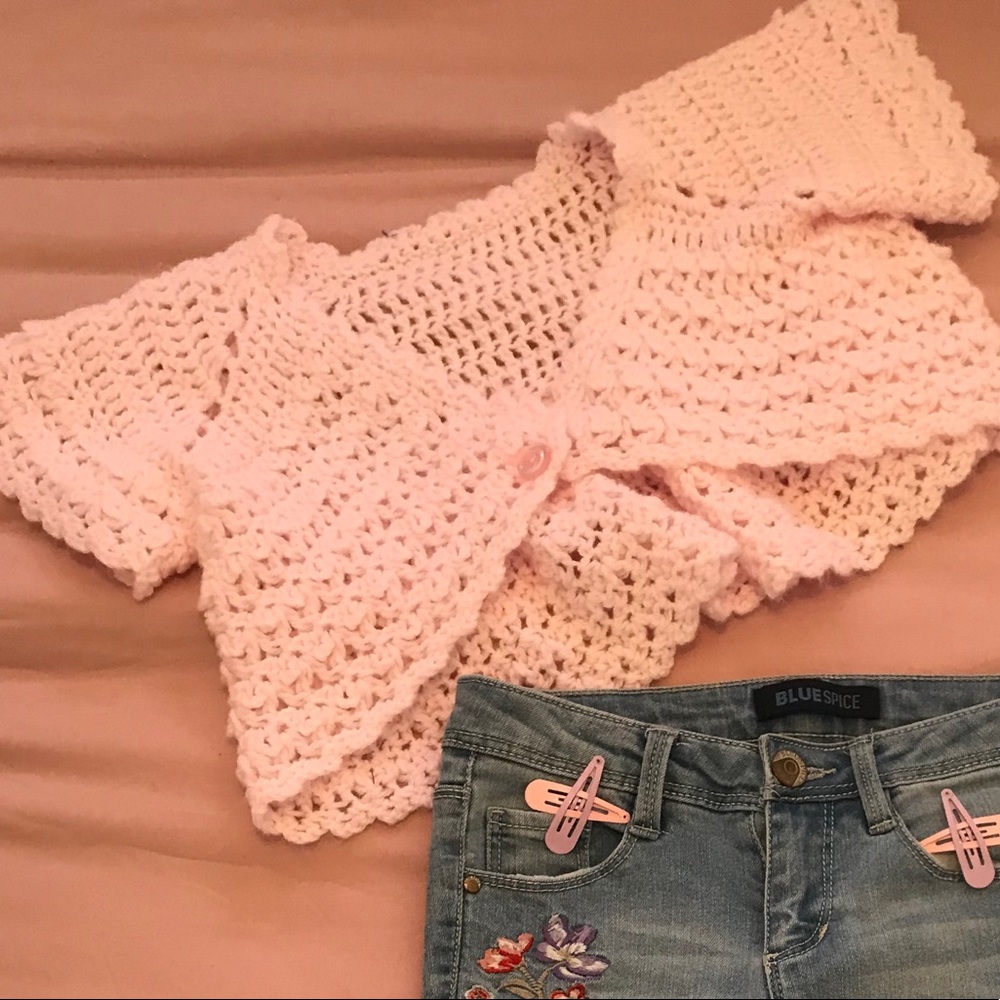 Girls Pink knit sweater